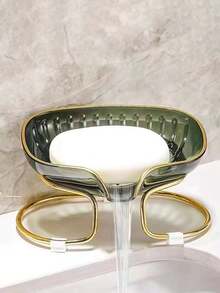 1 Stück exquisite Seifenschale ohne Bohren, goldfarbener Seifenhalter für den Heimgebrauch, nordischer Stil Tablett für Badezimmer und Küche, wasserfreier Organizer, geeignet für Küche, Badezimmer und Waschbecken im Wohnzimmer Badezimmer Dekoration Herbstdekoration Schulanfang - Verschiedenfarbig - Übersicht 12