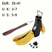 Conjunto de 2 peças (1 alargador de sapatos + 1 calçadeira) WoJia Alargador de sapatos unissex ajustável - Design em plástico amarelo e preto, adequado para sapatos de couro sintético, botas, tênis, sapatos casuais e esportivos, Ótimo presente para o Dia dos Namorados, sapatos, escolhas de primavera/verão, presentes para madrinhas, decoração de quarto, decoração de praia, viagens, para homens e mulheres, férias, itens fofos - Multicolorido - Ver 8