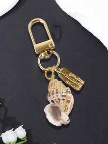 Imitation Natural Conch, Golden Brand Jewelry, Boho-Chic Beach Jewelry, Conch Keychain, Reusable, A Must-Have Item For Summer Beach Vacations, With A Five Pointed Star Buckle And High Load-Bearing Capacity, Suitable For Backpacks - Multicolor - View 10
