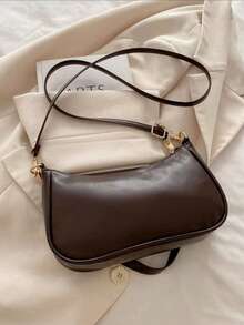 2025年新款时尚经典PU防水面料M字母印花设计金属链条装饰单肩斜挎包。适合购物、钱包、学生、年轻女性、办公室女性。非常适合办公室、大学、工作、商务、通勤、户外活动、旅行和野餐。 - 咖啡棕 - 查看 8