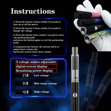 1 Set 510 Threaded Battery Pen, Short Circuit Detection Atomizer, With Digital Screen Display, Adjustable Voltage, USB-C Charging, A DIY Maintenance Tool Suitable For Rosin Dispensing Short Circuit Detectors And Welding Equipment