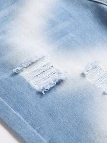 Jeans slim fit in denim slavato e consumato di stile europeo e americano, da uomo