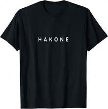 Hakone Souvenirs / Hakone Beach Resort / Minimalist Design T-Shirt@DIS Gifts For Wife - Black - View 1