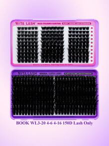 RITALASH RITALASH 592pcs/460pcs/288pcs/280pcs/180pcs D Curl Individual Cluster Lashes 6 Styles Book Clusters DIY False Eyelash Extension Mix Length Fluffy And Comfortable False Eyelashes At Home For Daily Life&Dates And Party