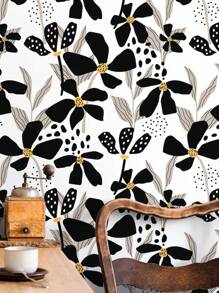 Abstract Floral Wallpaper Peel And Stick Wallpaper Removable Wallpaper Home Decor Wall Art Wall Decor Room Decor Floral Pattern Self-Adhesive Wallcovering