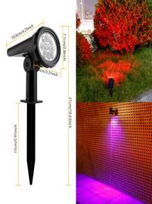 1pc Solar Resin Stone Lights, Outdoor LED Warm White/White Spotlight Landscape Lamp, In-Ground, Polished Surface, Portable With Switch Control, Suitable For Parks, Villas, Lawns, Wedding, Birthday Decorations - IP44