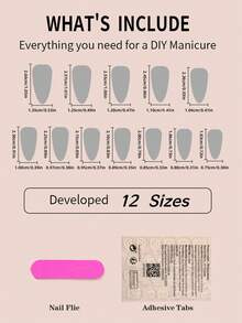 24pcs Almond Shaped False Nails In Clear Nude With Transparent Waterdrop Shape False Nails, Jelly Glue And Nail File Press On Nails Nail Supplies - Multicolor - View 5