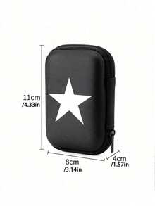 Portable Digital Storage Bag, Pentagonal Star Pattern, Waterproof And Shatterproof Hard Shell Camera Box, Shockproof Storage Box, Suitable For Storing Digital Cameras And Digital Products, Small And Convenient For Travel And Vacation, Necessary For Business Trip And Back To School, Data Line Storage, Multi-Function Storage, Sisters, Lovers And Mothers' Ideal Gifts, Mother's Day Gifts, Holiday Gifts, Birthday Gifts. - Multicolor - View 11