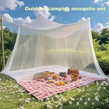 1pc Bed Canopy Mosquito Net, Heavy Duty Mosquito Netting For Indoor & Outdoor, Square Netting Curtain For Bunk Bed, Camping, Bedding, Patio, Easy Installation
