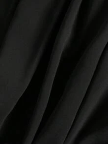 Saia Feminina Elegante Linha A Casual Solta na Moda - Preto - Visão 4