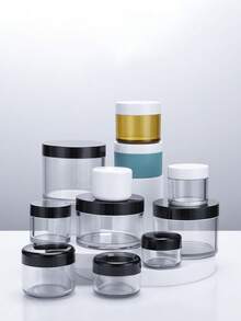 10/20pcs Transparent Plastic Bottles, Mini Cosmetic Jars Containers, Suitable For Nail Art, Jewelry, Powder Storage, Lip Balm - Multicolor - View 4
