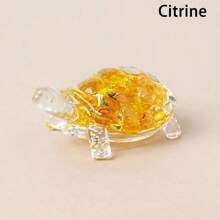 1 pièce Statue de tortue en cristal naturel, pierre de Reiki, figurine de tortue, amulette, sculpture Feng Shui pour la décoration de la maison et du bureau