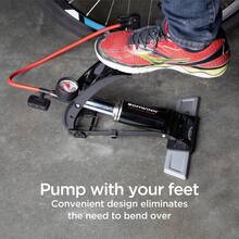 Schwinn Foot Operated Bike Pump - Black, Air Base Plus - View 2