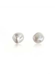 1 Paar 925 Sterling Silber unregelmäßiger Form natürliche barocke Süßwasserperlen Ohrringe, elegante Mode Damen Ohrringe, exquisites Geschenk perfekt für den täglichen Gebrauch