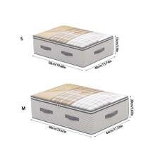 1PC Clothes, Quilt, Storage Bag, Flat Toy Sorting Box Under Household Bed, Dormitory Bed Storage Tool, Moisture-Proof And Dustproof, Miscellaneous Sorting Bag, Waterproof And Moisture-Proof, Suitable For Storing Blankets, Clothes, Blankets, Toys, Idle Items, Etc