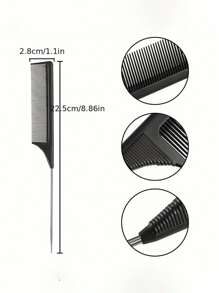 3pcs/1pc Black Pointed Tail Comb, A Steel Pin-Shaped Protruding Hair Dye Comb - Hair Salon Designed Hair Comb With Haircut Partitioning And Pointed Tail Design, Suitable For Normal Hair,Back To School,Travel Holiday Essentials,Hair Accessories For Women,Brush,Hair Brushes,Edge Brush,Brush Hair,Hair Comb,Comb Hair,Detangling Brush,Ball Brush,Mini Hair Brush,Hair Brush Set,Wooden Comb,Hair Brush, Brush, Comb, Slick Back Brush, Hairbrush, Edge Brush, Brush Hair, Hair Comb, Hair Brush Set, Comb Hair, Mini Hair Brush, Detangling Brush, Hair Brushes,Hair, Accessories, Hair Products, Hair Tools, Hair Stuff, Hair Care, Curly Hair Brush, Barber, Barber Accessories, Hairdressing Equipment,Travel Essentials,Travel Essential,Hairstyle,Hairdressing