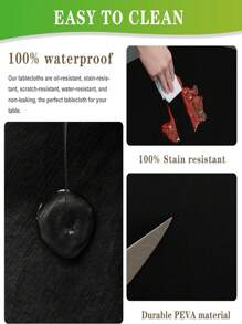Okrągły obrus stołowy, Elastyczne dopasowane obrusy winylowe z flanelą, Wodoodporne, zmywalne obrusy stołowe do użytku wewnątrz i na zewnątrz, na piknik i kemping,