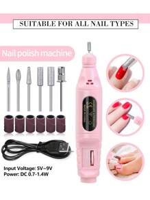 22-Piece Manicure Set: Nail Lamp, Nail Grinder, Nail Art Pens, Dotting Pen, Nail Jewelry, Finger Separators, Cuticle Pushers, Cuticle Nipper, Metallic Nail Lines, Nail Brushes