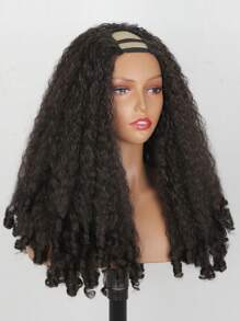 Afro Curly U Part Wig For Black Women Synthetic Kinky Straight U Part With Bouncy Curly Ends Glueless Out Clip In Synthetic Half Wigs For Black Women