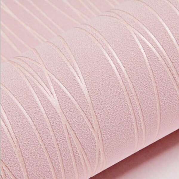 Pink Striped Wallpaper, Modern 3D Embossed Wallpaper With Metallic Silver Glitter Texture, Suitable For Bedroom, Adults, Teenagers, Living Room, Lounge, Corridor, Foyer