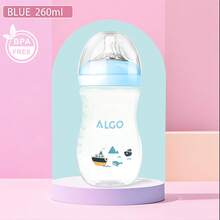 1 件 250ml/260ml/330ml PP 婴儿奶瓶，拱形防掉落易抓握，清晰的测量刻度科学喂养，柔软硅胶奶嘴，完全可拆卸，适合新生儿礼物，圣诞礼物 - 彩色 - 查看 18