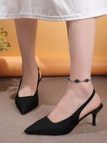 Senior Feeling Old Money Style Thin High-Heel Closed Toe Sandals For Women Spring/Summer French Style Pointed High Heel Backless Shoes Popular Online