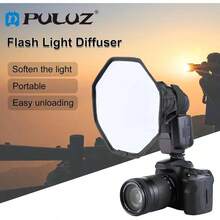 八角形可折叠闪光灯柔光箱，八角形扩散器，20厘米/7.87英寸相机扩散器，闪光灯扩散器