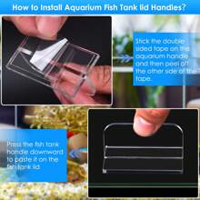 6pcs Acrylic Fish Tank Cover Handle, Aquarium Lid Knob With Adhesive, Replaceable Tank Cover Handles