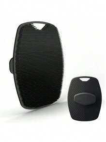 1/2pcs Oval Men's And Women's Universal Exfoliator, Ergonomically Designed Anti Slip Handle, Soft Silicone Body Scrub, Gentle Care, Easy To Clean And Rinse, Suitable For Showering Or Bathing