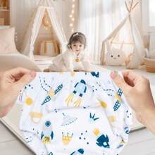 3 Stücke wiederverwendbare Baumwoll-Baby-Trainingshosen, atmungsaktive auslaufsichere Taschen-Windeln, weiche und atmungsaktive Baby-Trainerhosen mit süßen Mustern, waschbare und wiederverwendbare Windeln für Jungen und Mädchen, bequem für alle Jahreszeiten, Töpfchen-Trainingsunterwäsche mit verspieltem Design