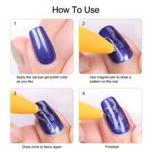 Bộ 2 dụng cụ tạo hiệu ứng mắt mèo cho móng tay, thiết kế nghệ thuật, hiệu ứng 3D, dụng cụ làm đẹp móng tay bằng gel UV hình mắt mèo. - Nhiều màu - Xem 6