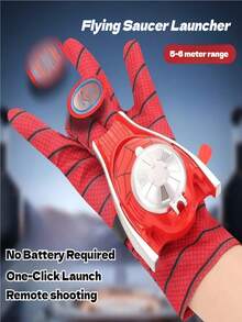 4件套可穿戴超级英雄蜘蛛网发射器玩具套装，可填充弹药的角色扮演射击服装，创意玩具，新年、生日、圣诞节的绝佳礼物 - 多色 - 查看 4