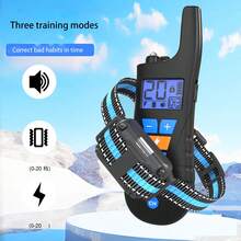 Dog Training Collar Dog Barking Collar Remote Control Electric Shock Cat Collar 3300FT Waterproof Rating IP67 3 Training Modes (Beep, Shock, Shock Mode) Can Effectively Correct Bad Behavior - Màu xanh lam - Xem 5