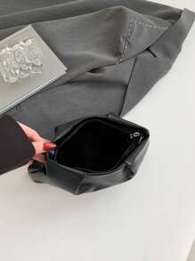 Fashion Solid Color Clutch Bag, Pleated Cloud Bag, Casual Envelope Bag, Cosmetic Bag, Travel Accessory Bag, Liner Bag, Toiletry Bag, Storage Pouch