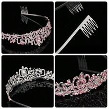 2pcs/Set Baroque Rhinestones Birthday Princess Queen Sash Ribbon Birthday Queen Crown Tiara Rhinestone Birthday Headbands Birthday Sash With Ribbon Pearl Pin Happy Birthday Crown And Sash Ribbon For Birthday Party Ball Decoration Bridal Tiara For 13th 16th 18th, 20th, 30th, 40th, 50th, And 60th 70th 80th Birthdays - Add A Touch Of Elegance To Your Party Decorations Party Supplies Ribbon