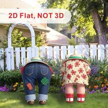 2 pezzi di Cartelli rustici da giardino in stile fattoria - Decorazioni da esterno in PVC durevole, design floreale e in denim vibrante e colorato, installazione con picchetto a terra, senza bisogno di elettricità - Regalo della Festa della mamma per la nonna e gli amanti del giardinaggio, arte di stagione per il cortile | Stile fattoria | Materiale PVC durevole, decorazioni da esterno, piatto 2D