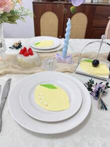 16 Stücke/Set, 3-lagige frisch zitronenförmige Goldfolie Servietten, Sommer Party Einmal-Papierhandtücher, Restaurant Café Geburtstags Festival Versammlung Tisch Dekoration, Party Zubehör, Gelb/Grün