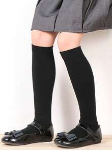 1/3 pares de calcetines hasta la rodilla lisos, cómodos y suaves, aptos para usar al aire libre, apropiados para todas las temporadas - Multicolor - Ver 7