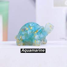 1 pièce Statue de tortue en cristal naturel, pierre de Reiki, figurine de tortue, amulette, sculpture Feng Shui pour la décoration de la maison et du bureau