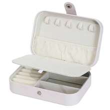 Caixa de joias personalizada e personalizável, dupla camada, grande capacidade, letra inicial personalizada, caixa organizadora de joias portátil para anéis, colares, brincos, estojo simples para joias, presente para namorada, mãe, madrinha