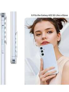 二合一透明软TPU保护壳（屏幕保护膜+手机壳），适用于三星Galaxy A16 A36 A56 A26 A06 A55 A35 A15 A25 A54 A34 A14 A24，生日礼物，送给家人朋友的礼物，钢化玻璃，手机屏幕保护膜，手机配件 - 強化膜+手機殼 - 查看 6