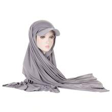 Women's Classic Solid Color Baseball Hijab Cap - Middle Eastern Style Turban Headwear With UV Protection For Summer & Autumn - Pink - View 11