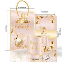 Premium Pink & Black Gold Gift Boxes With Surprise Pop-Up Design, Birthday Gift, Party Decorations