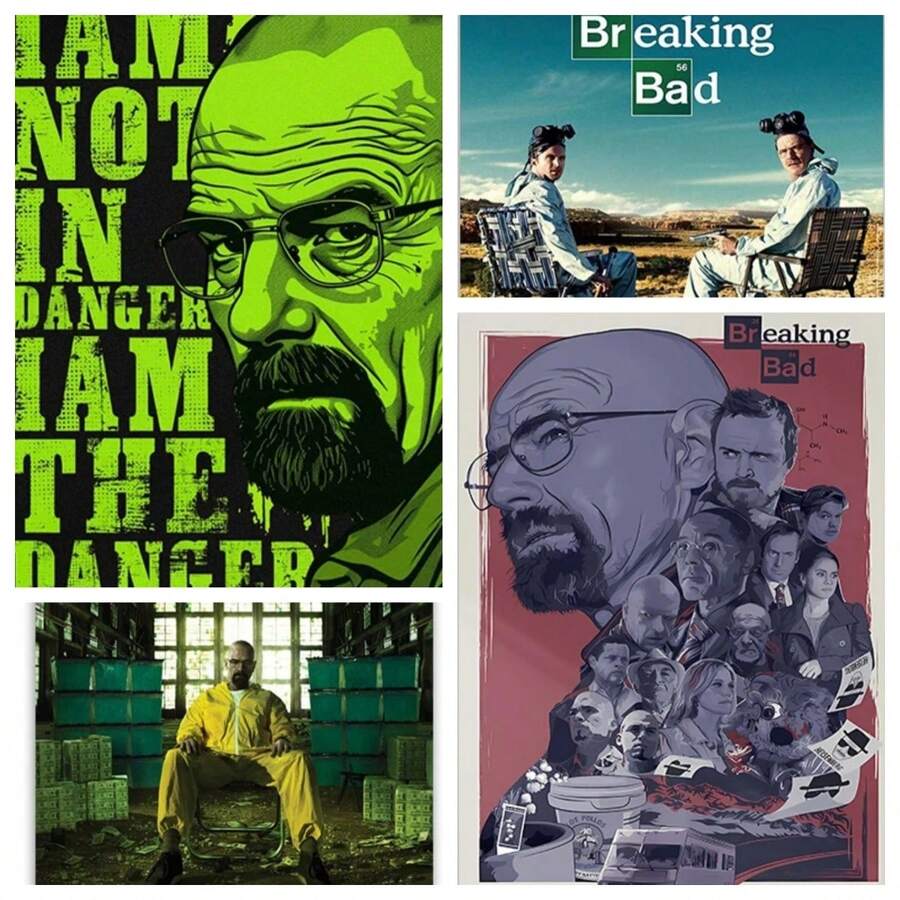 1PC Breaking Bad TV Canvas Wall Art Print Poster Movie Art Decorative Painting Modern Home Decor Gift Paintings In Living Rooms, Bedrooms, Dining Rooms Optional Frames Modern Posters, Wall Arts, Canvas Paintings, And Reusable Frames - Multicolor - View 1