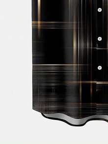 3D Digital Print Pattern Short Sleeve Plus Size Men's Casual Vacation Button Down Shirt, Summer, Quick-Drying - Black - View 3