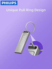 PHILIPS Unidad de memoria USB2.0  de alta velocidad y transmisión estable, con múltiples opciones de capacidad, amplia compatibilidad, plug and play y portátil - Plateado - Ver 5