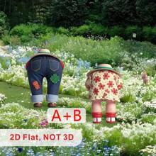 2 pezzi di Cartelli rustici da giardino in stile fattoria - Decorazioni da esterno in PVC durevole, design floreale e in denim vibrante e colorato, installazione con picchetto a terra, senza bisogno di elettricità - Regalo della Festa della mamma per la nonna e gli amanti del giardinaggio, arte di stagione per il cortile | Stile fattoria | Materiale PVC durevole, decorazioni da esterno, piatto 2D
