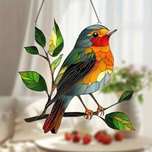 Grazioso suncatcher a forma di pettirosso - decorazione colorata da appendere alla finestra, perfetto per la decorazione di casa e giardino, regalo ideale per uomini, donne, anniversari familiari, compleanni, inaugurazioni di casa