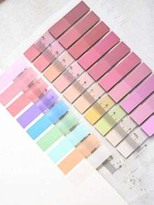 1200/1000/200 Morandi Gradient Index Stickers Student Marker Stickers Office Sticky Notes Transparent PET Sticky Notes 200 Sheets/Sheet Sticky Notes, Back To School - Multicolor - View 8