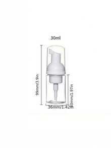 10pcs 30ml/1pc 60ml Refillable Foam Pump Bottle - Leak-Proof Travel Transparent Plastic Container With White Foam Dispenser, Suitable For Dish Soap, Shampoo, Lotion, Cosmetic Samples - High Quality For Kitchen & Bathroom, Portable Cosmetic Storage, Fashionable Design - Clear - View 4